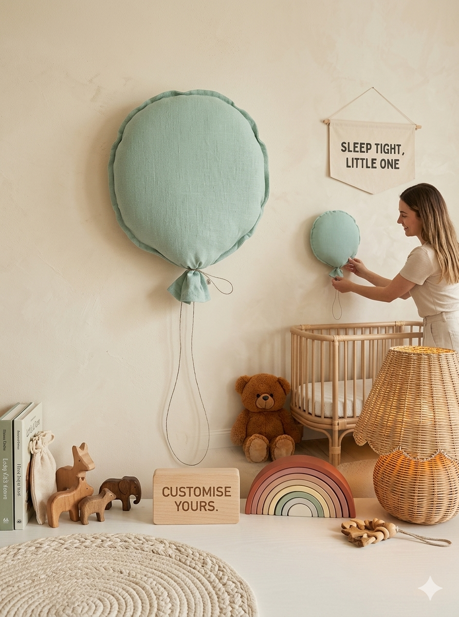 Fabric Cotton Balloon with Name