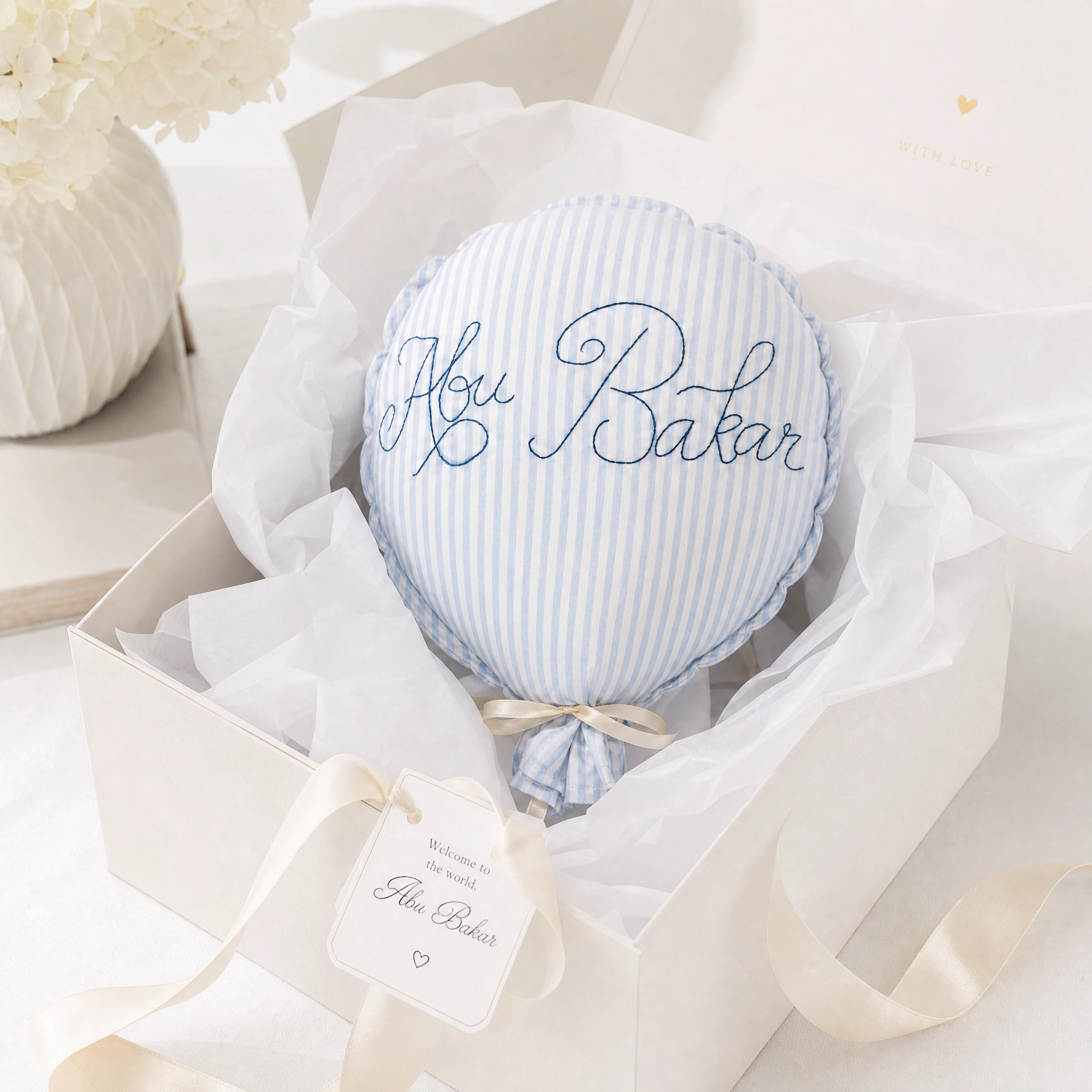 Premium Handmade Fabric Balloon | Personalized Nursery & Birthday Decor