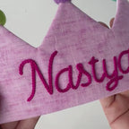 👑✨ Personalized Fabric Birthday Crown  🎂🎀